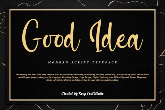 Good Idea: A Modern Handwritten Script Font