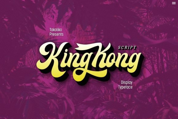 Kingkong: A Retro Script Font with a Modern Groove