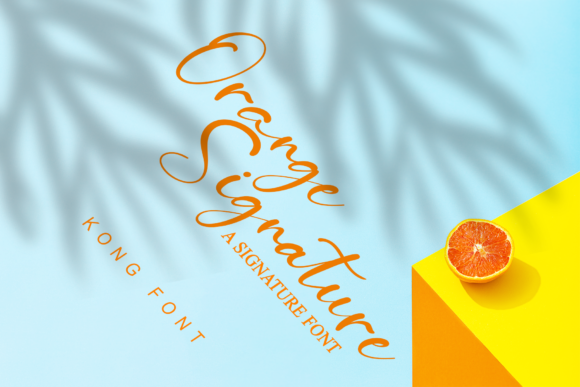 Orange Signature: A Playful Script for Modern Designers
