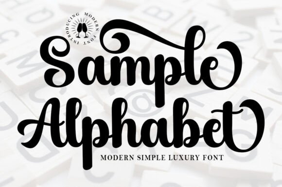 Sample Alphabet: A Modern Luxury Script for Bold Branding